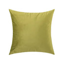 Luxury olive green velvet pillow case living room decor by Decorbites
