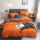 GobekUsa Brushed Duvet Cover Set, Solid Orange Red, Luxury Hotel Bedding Set