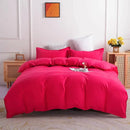 GobekUsa Brushed Duvet Cover Set, Solid Orange Red, Luxury Hotel Bedding Set