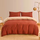 GobekUsa Brushed Duvet Cover Set, Solid Orange Red, Luxury Hotel Bedding Set