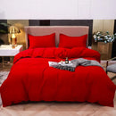 GobekUsa Brushed Duvet Cover Set, Solid Orange Red, Luxury Hotel Bedding Set