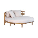 Alora Luxury Outdoor Acacia Wood Round Daybed With Cushions And Pillows (SAK40613) by SAKSBY WHOLESALE