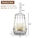 Alora Luxury Outdoor Hanging Basket Porch Swing Chair With UV Resistant Cushions (SAK95678)