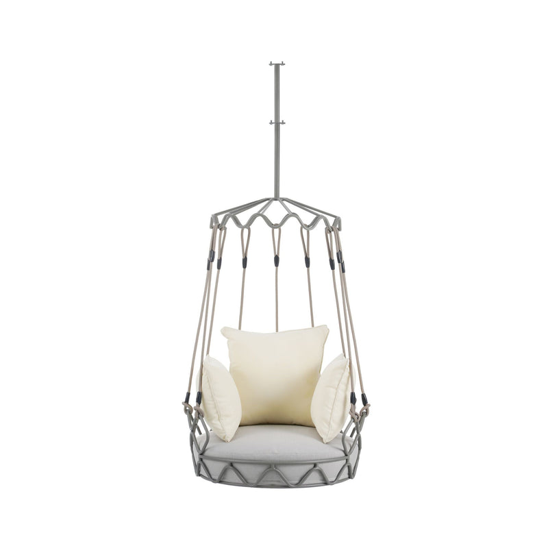 Alora Luxury Outdoor Hanging Basket Porch Swing Chair With UV Resistant Cushions (SAK95678)