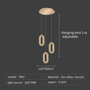 GobekUsa Crystal Rings Chandelier: Staircase Luxury LED Lighting Fixture