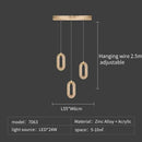 GobekUsa Crystal Rings Chandelier: Staircase Luxury LED Lighting Fixture