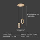 GobekUsa Crystal Rings Chandelier: Staircase Luxury LED Lighting Fixture