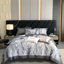 GobekUsa Egyptian Cotton Flower Bedding Set, Luxury 1000TC Duvet Cover, Sheets, Pillowcases