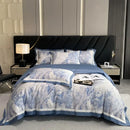 GobekUsa Egyptian Cotton Flower Bedding Set, Luxury 1000TC Duvet Cover, Sheets, Pillowcases