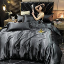 GobekUsa Luxury Rayon Silk Bedding Set - King Size