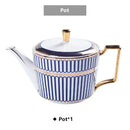 GobekUsa Gold Porcelain Coffee & Tea Set - Luxury Bone China Porcelain Coffeeware