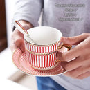 GobekUsa Gold Porcelain Coffee & Tea Set - Luxury Bone China Porcelain Coffeeware