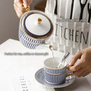 GobekUsa Gold Porcelain Coffee & Tea Set - Luxury Bone China Porcelain Coffeeware