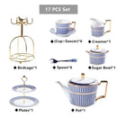 GobekUsa Gold Porcelain Coffee & Tea Set - Luxury Bone China Porcelain Coffeeware