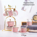 GobekUsa Gold Porcelain Coffee & Tea Set - Luxury Bone China Porcelain Coffeeware