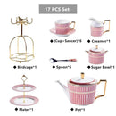 GobekUsa Gold Porcelain Coffee & Tea Set - Luxury Bone China Porcelain Coffeeware