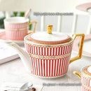 GobekUsa Gold Porcelain Coffee & Tea Set - Luxury Bone China Porcelain Coffeeware