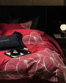 GobekUsa Embroidered Egyptian Cotton Bedding Set - Queen/King, Luxury Bed Sheet & Pillowcases