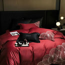 GobekUsa Embroidered Egyptian Cotton Bedding Set - Queen/King, Luxury Bed Sheet & Pillowcases