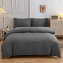 GobekUsa Light Gray Luxury Duvet Cover Set with Sheet Pillowcases