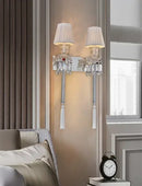 GobekUsa Crystal Wall Lamp: European Style Luxury Mirror Headlight for Bedroom, Living Room & Dining Room