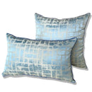 Luxury silver quilted jacquard cushion cover bedroom pillow case by Decorbites