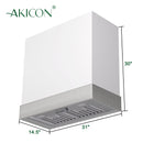 Akicon 30" Stainless Steel Wall Mount Range Hood with 600 CFM Vent Hood - AK-HS30HD-SW