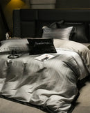 GobekUsa Light Luxury Lyocell Cotton Bedding Set: Soft Silky Sleep Naked Duvet, Sheet & Pillowcases