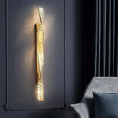 GobekUsa Crystal Gold Wall Lamp Dimmable Steel Sconces Luxury Indoor Light Fixture