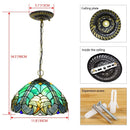 GobekUsa Luxury Tiffany Style Stained Glass Pendant Light