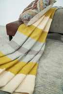 Luxury Velvet Handmade Slate Wooden Stool by The Rug Decor
