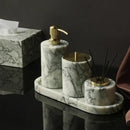 GobekUsa Emerald Marble Bathroom Set Luxury Accessories Vanity Tray & Reed Diffuser