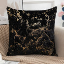 Luxury white & gold fur cushion cover bedroom pillow case by Decorbites