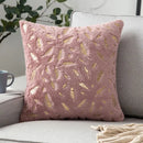 Luxury white & gold fur cushion cover bedroom pillow case by Decorbites