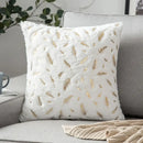 Luxury white & gold fur cushion cover bedroom pillow case by Decorbites