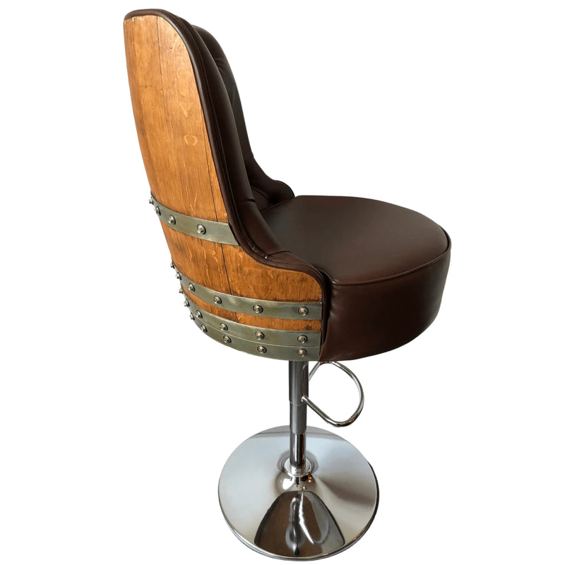 Luxury Wine Barrel Bar Stool Brown