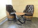 Luxury Whiskey & Wine Barrel Captain Chair with Hidden Safe (October Pre-Order)