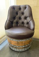 Luxury Whiskey & Wine Barrel Captain Chair with Hidden Safe (October Pre-Order)