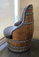 Luxury Whiskey & Wine Barrel Captain Chair with Hidden Safe (October Pre-Order)