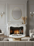 Brass Oval Wall Mirror - Handmade Antique Brass Circled Mirror