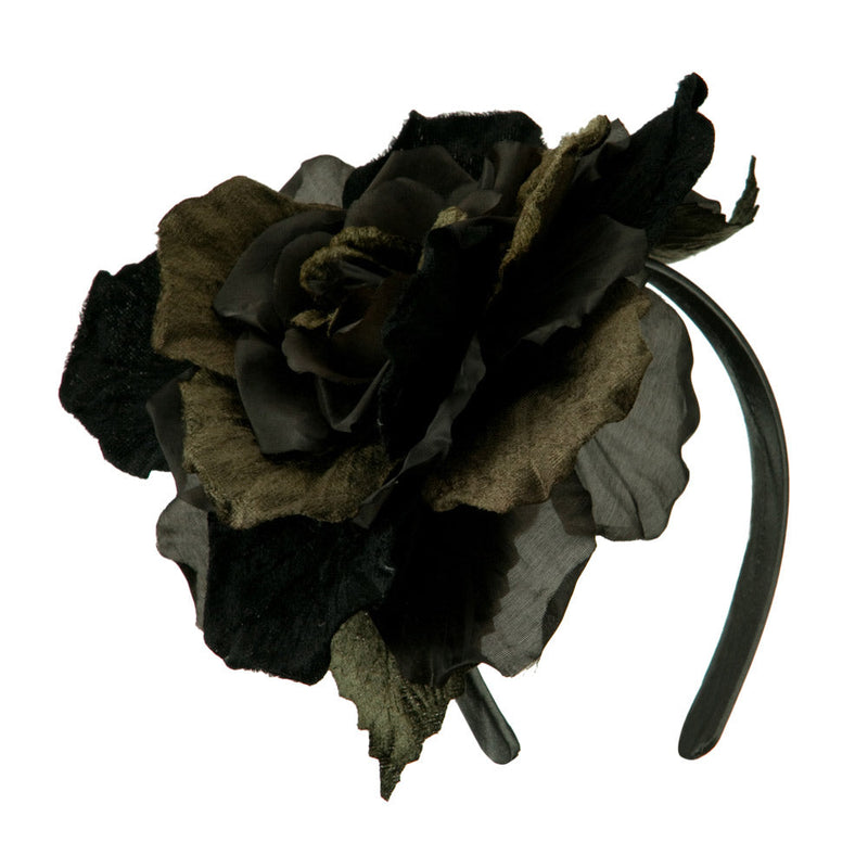 Large Velvet and Silk Flower Headband