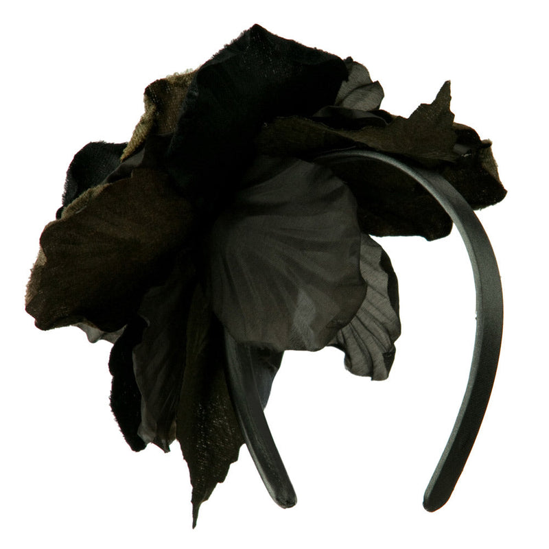 Large Velvet and Silk Flower Headband