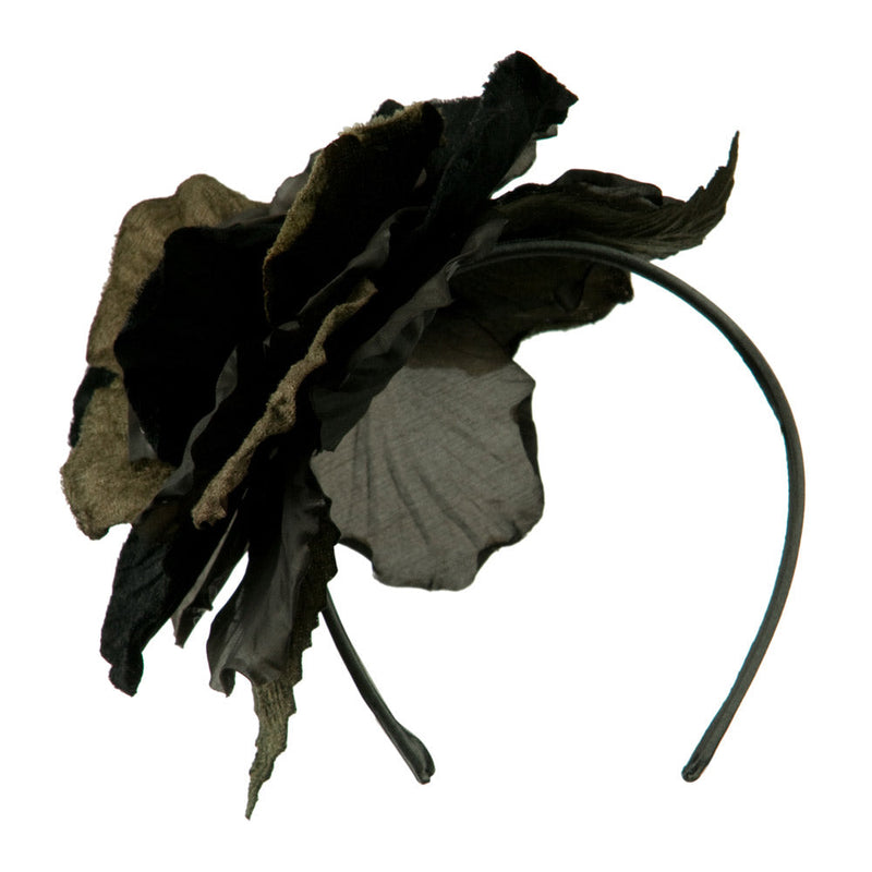 Large Velvet and Silk Flower Headband