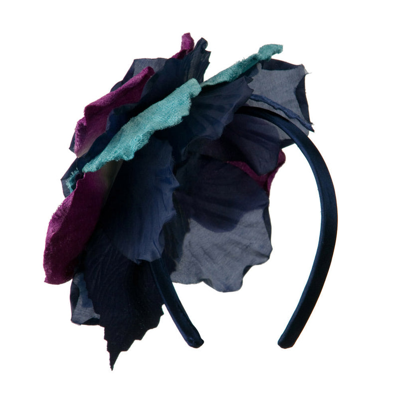 Large Velvet and Silk Flower Headband
