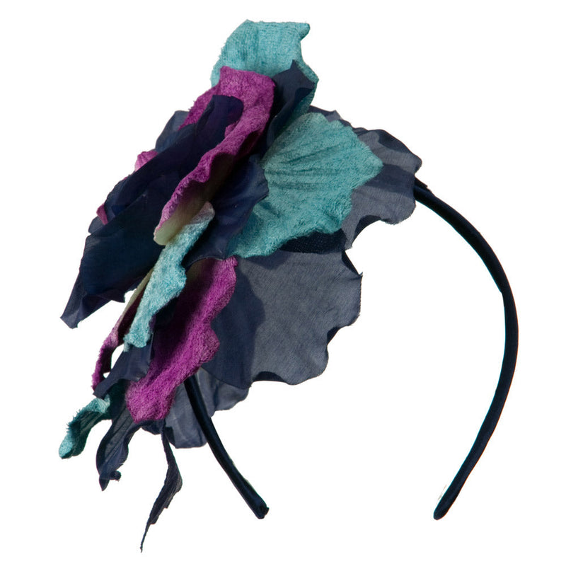Large Velvet and Silk Flower Headband