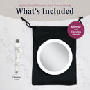 Rechargeable LED Lighted Compact Mirror with Magnification - NEW