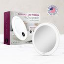 Rechargeable LED Lighted Compact Mirror with Magnification - NEW