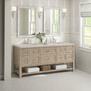 James Martin Breckenridge 72" Double Bathroom Vanity, Whitewashed Oak