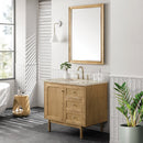 James Martin Laurent 36" Dual Mount Single Bathroom Vanity, Light Natural Oak