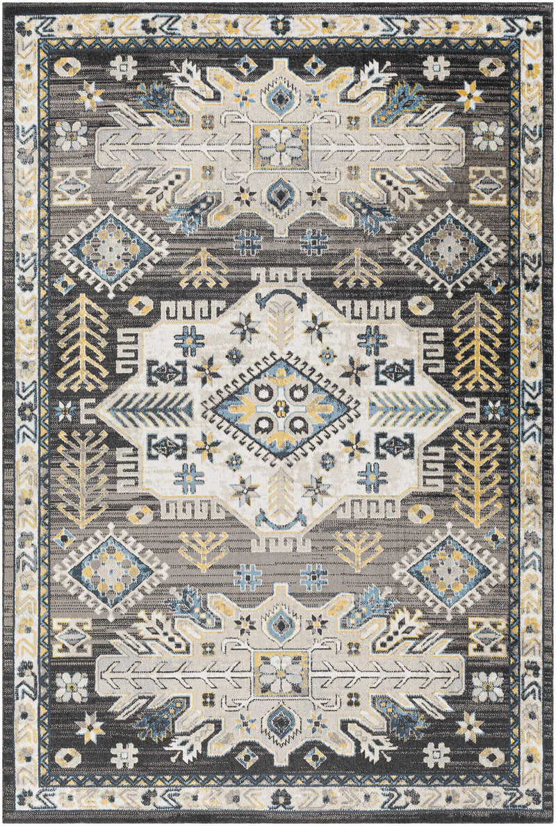 Cabacungan Black & Blue Washable Area Rug